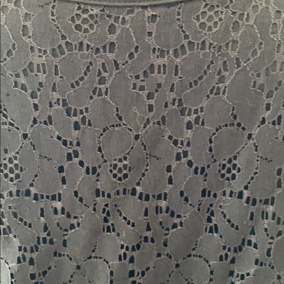 NWT Black eyelet lace, crocheted lace trim tank - Picture 2 of 6